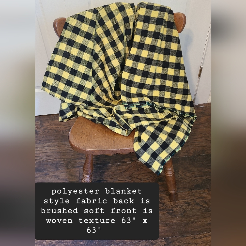Yellow and black blanket fabric